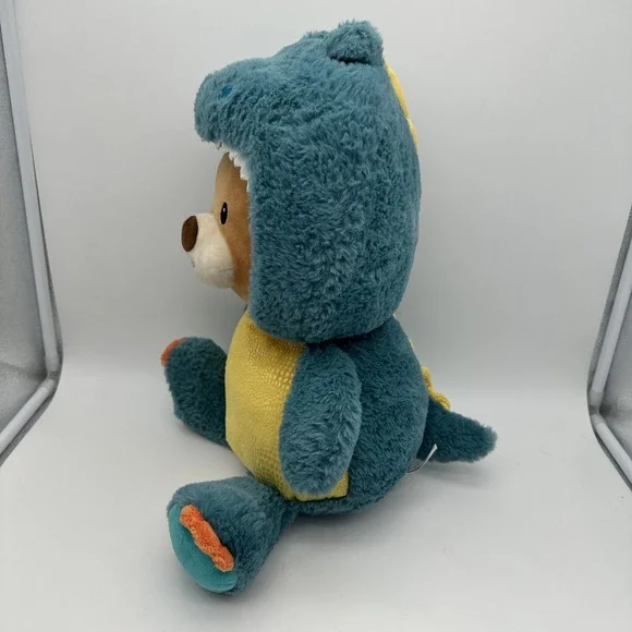 SPARK Create Imagine Teddy Bear w/Teal Blue Dino T-Rex Costume Plush Stuffed 18" - Picture 5 of 12